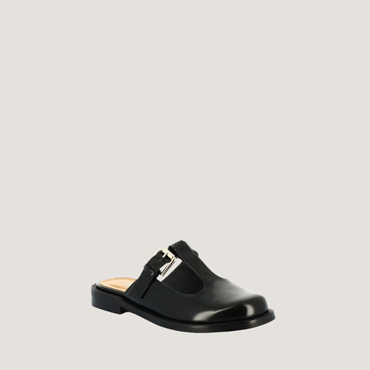 Mules Darelle Cuir Glace Noir