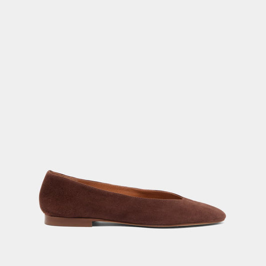 Ballerines Dassus Velours Marron-Fonce