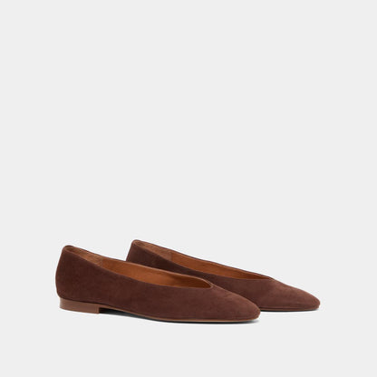 Ballerines Dassus Velours Marron-Fonce