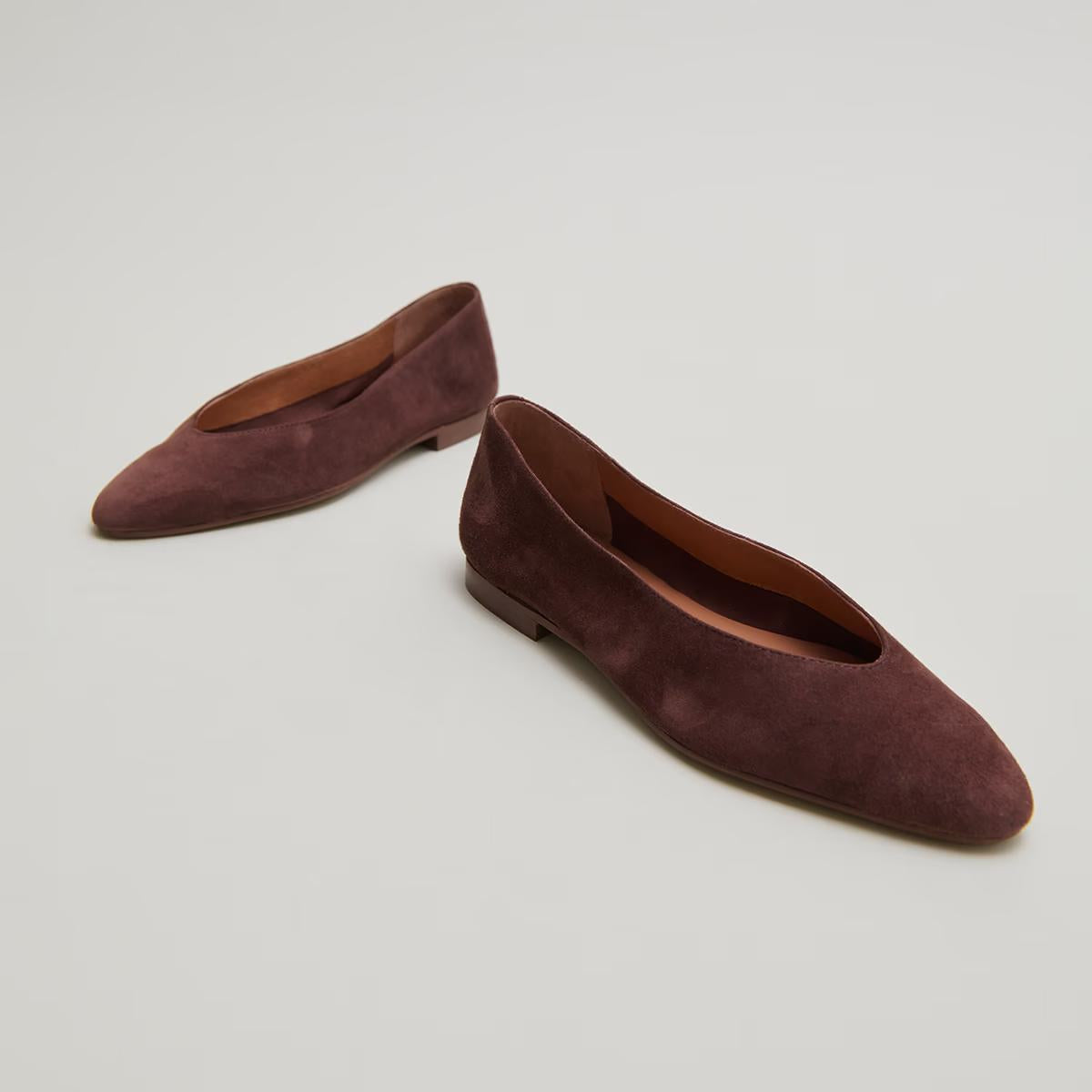 Ballerines Dassus Velours Marron-Fonce