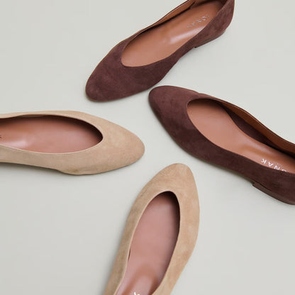 Ballerines Dassus Velours Marron-Fonce