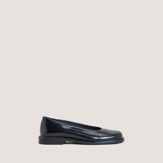 Jonak | Daurelia Ballerinas - Glossy Calf Leather Flats Noir