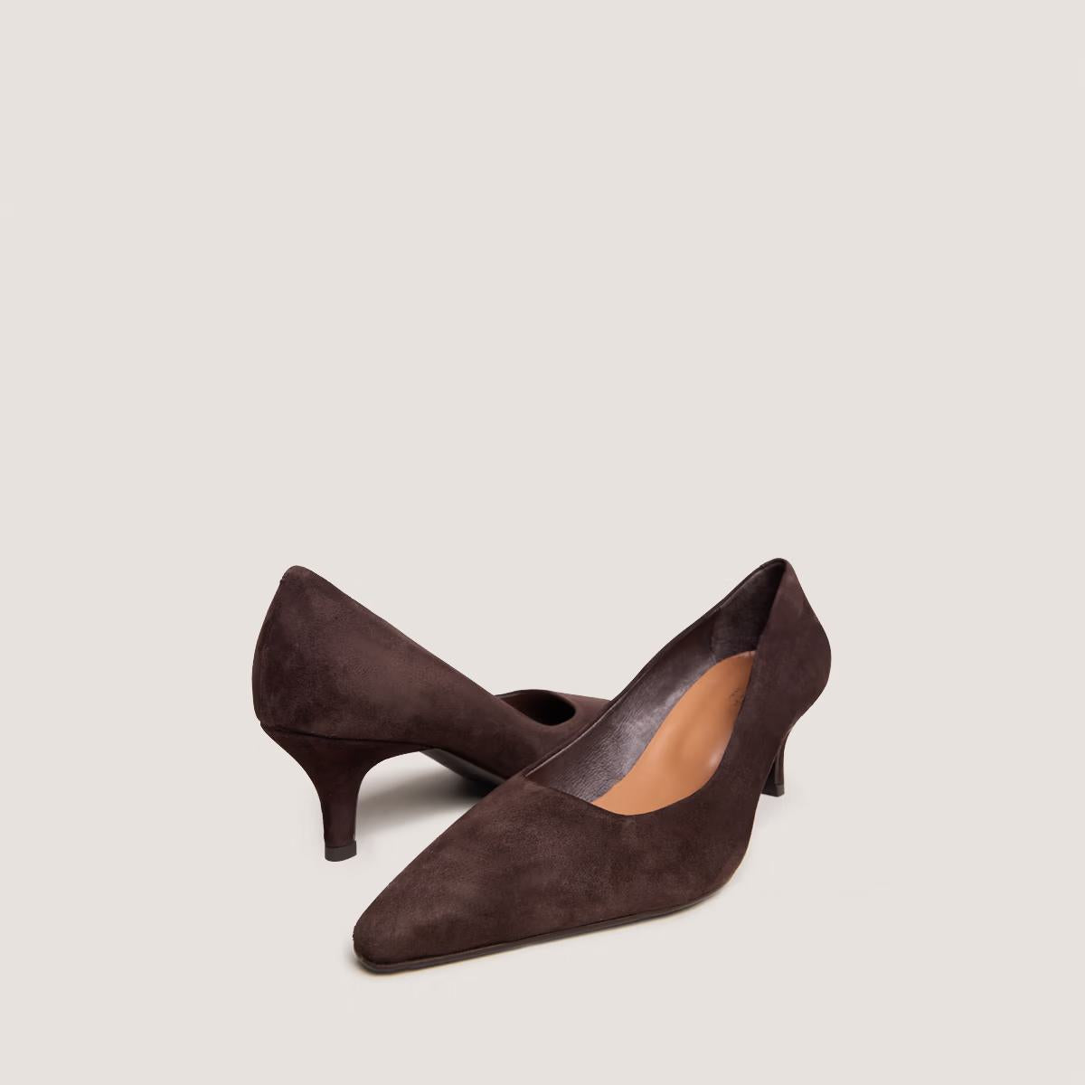 Escarpins Debrief Velours Marron-Fonce