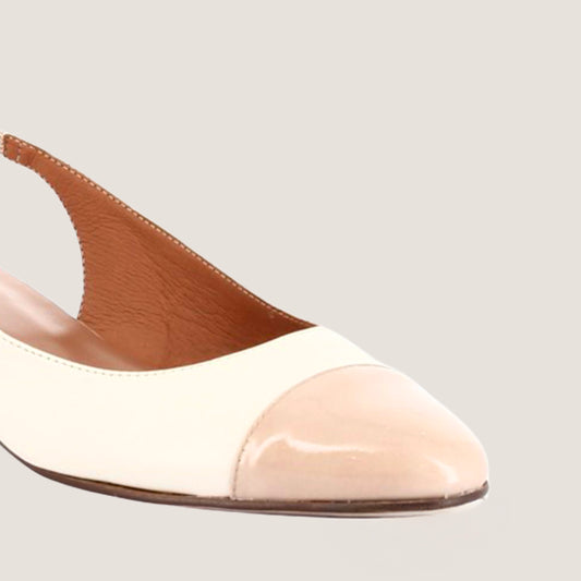 Ballerines Decision Vernis/cuir Beige-ecru