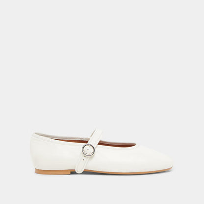 Ballerines Deesse Cuir Ecru