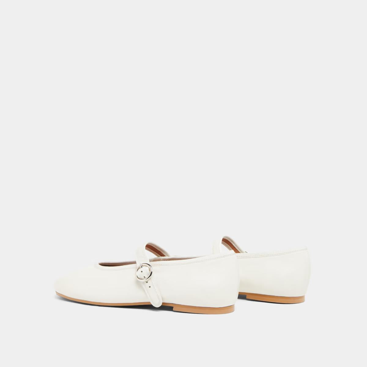 Ballerines Deesse Cuir Ecru