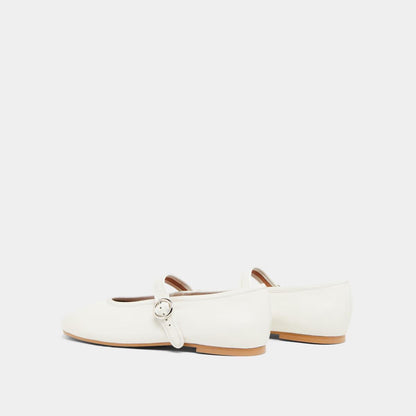 Ballerines Deesse Cuir Ecru