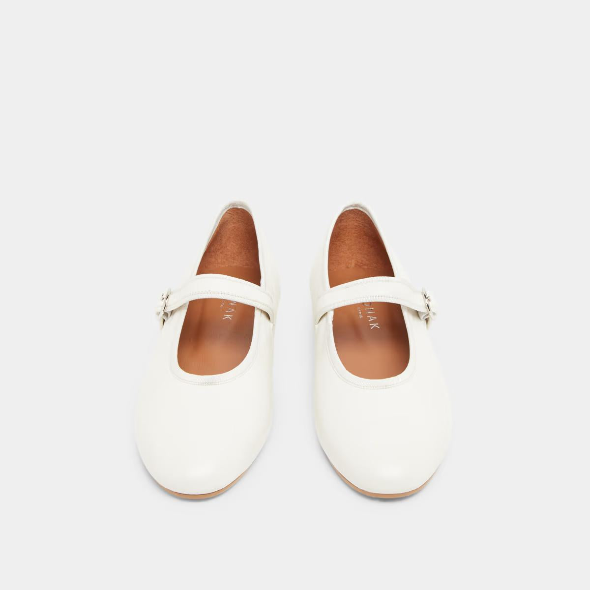 Ballerines Deesse Cuir Ecru