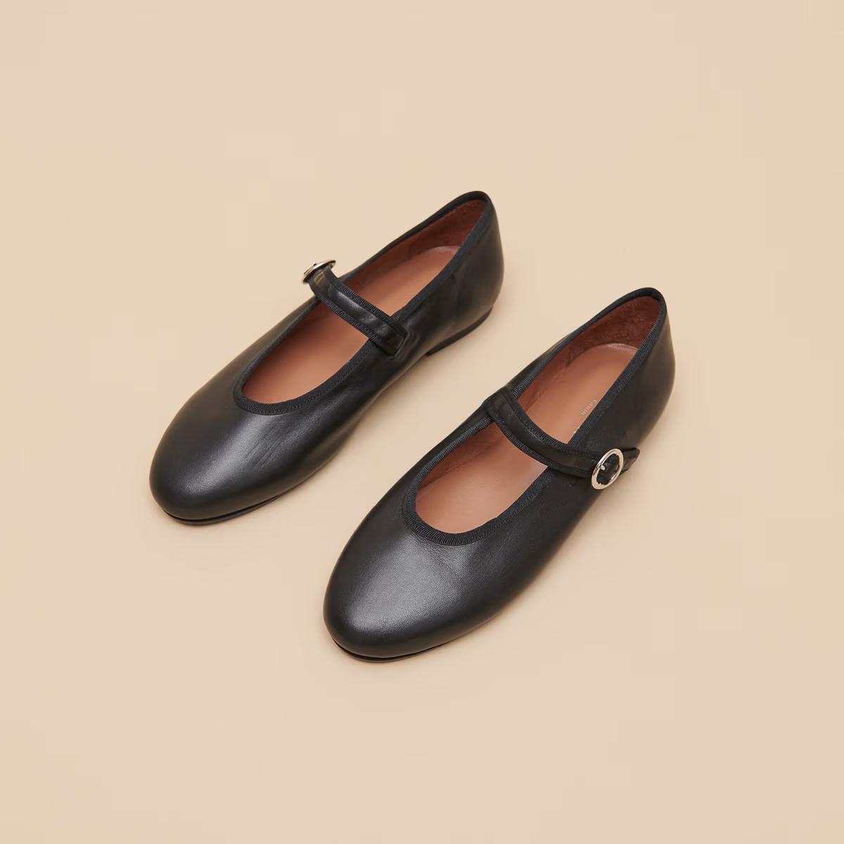 Ballerines Deesse Cuir Noir