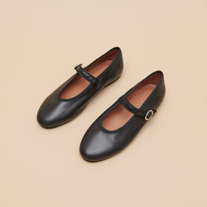 Ballerines Deesse Cuir Noir