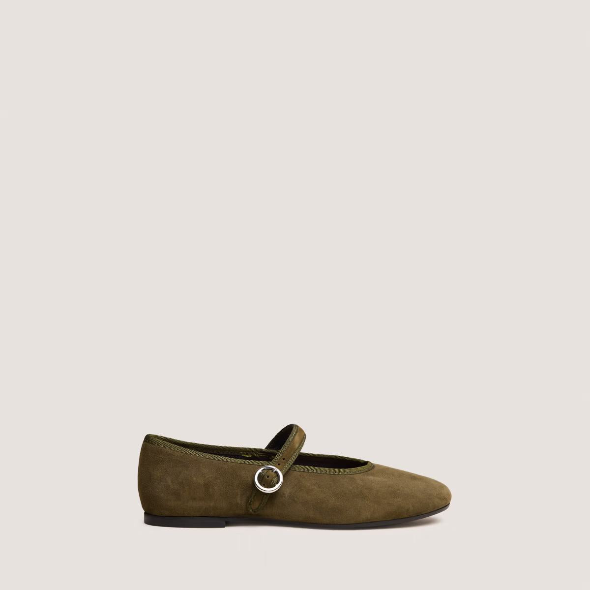 Ballerines Deesse Velours Kaki