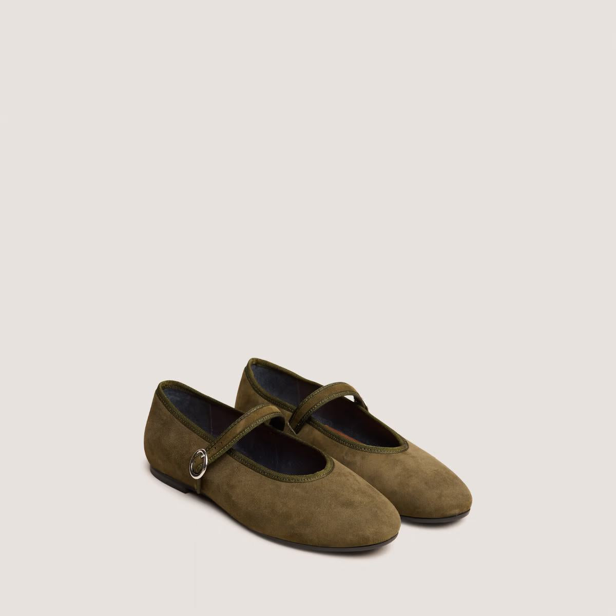 Ballerines Deesse Velours Kaki