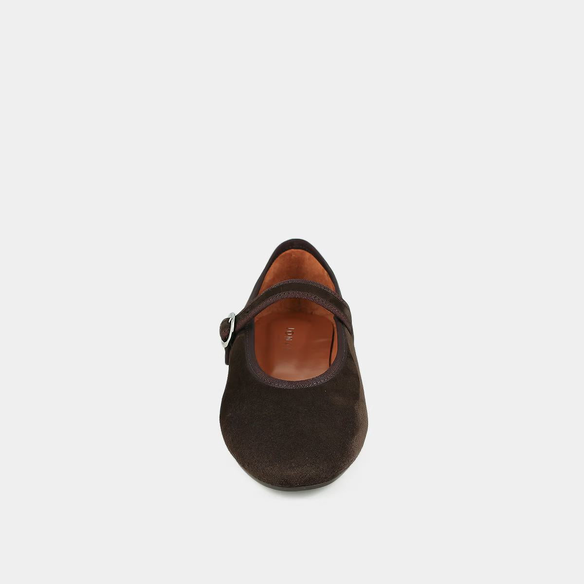 Ballerines Deesse Velours Marron-Fonce