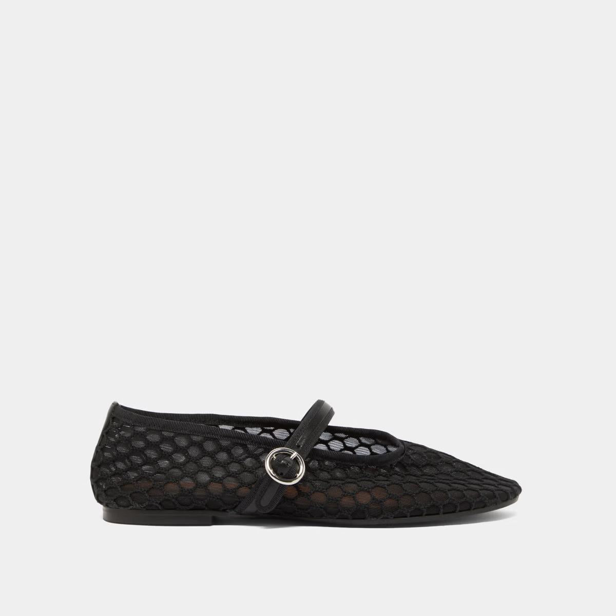 Ballerines Deessia Mesh/cuir Noir-noir