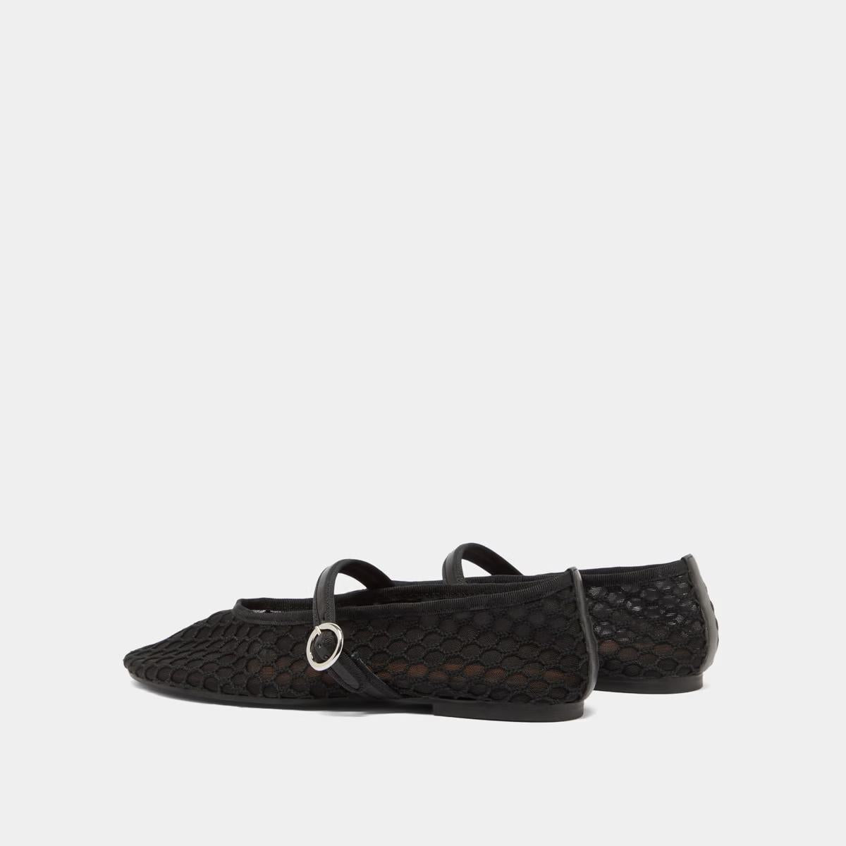 Ballerines Deessia Mesh/cuir Noir-noir