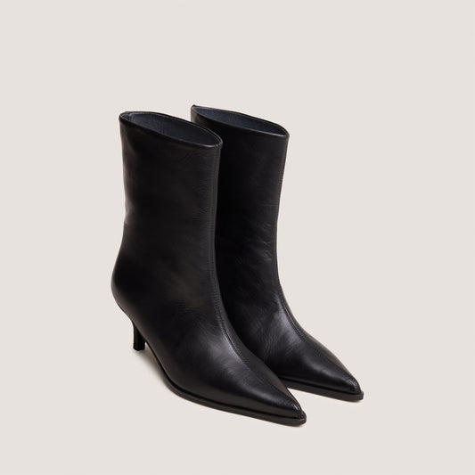 Boots Delanie Cuir Souple Noir