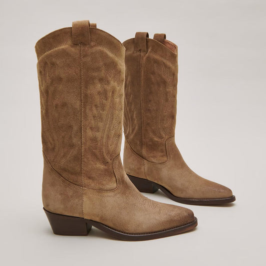 Bottes Delea Croute Taupe-Fonce