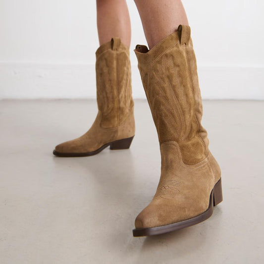 Bottes Delea Croute Taupe-Fonce