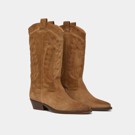Bottes Delea Croute Taupe-Fonce