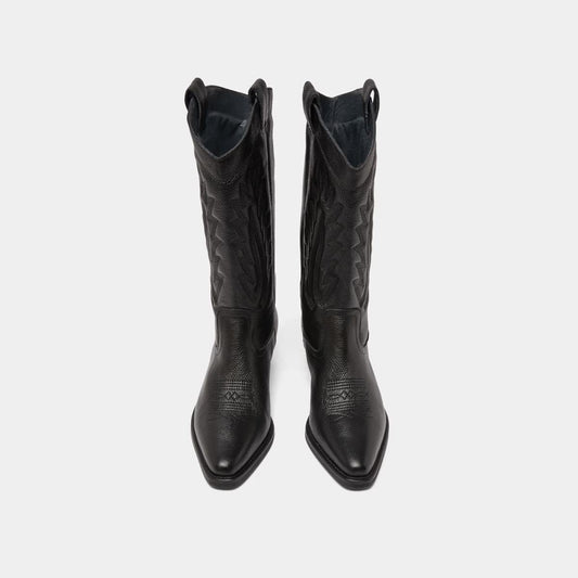 Bottes Delea Cuir Graine Noir
