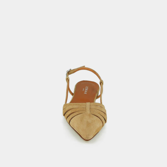 Ballerines Delicatesse Velours Camel