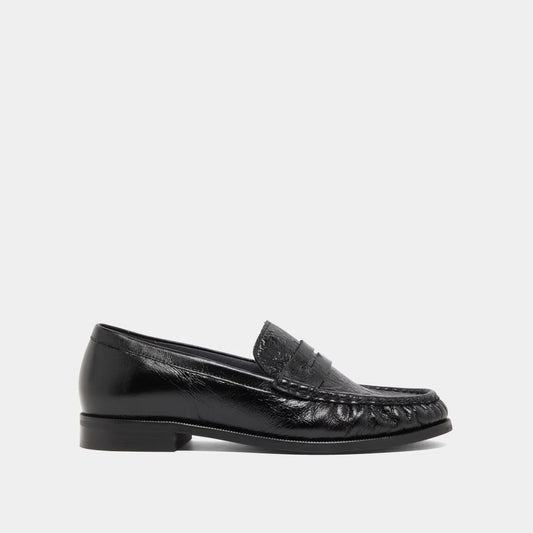 Jonak | Delice Moccasin - Aged Black Leather Noir