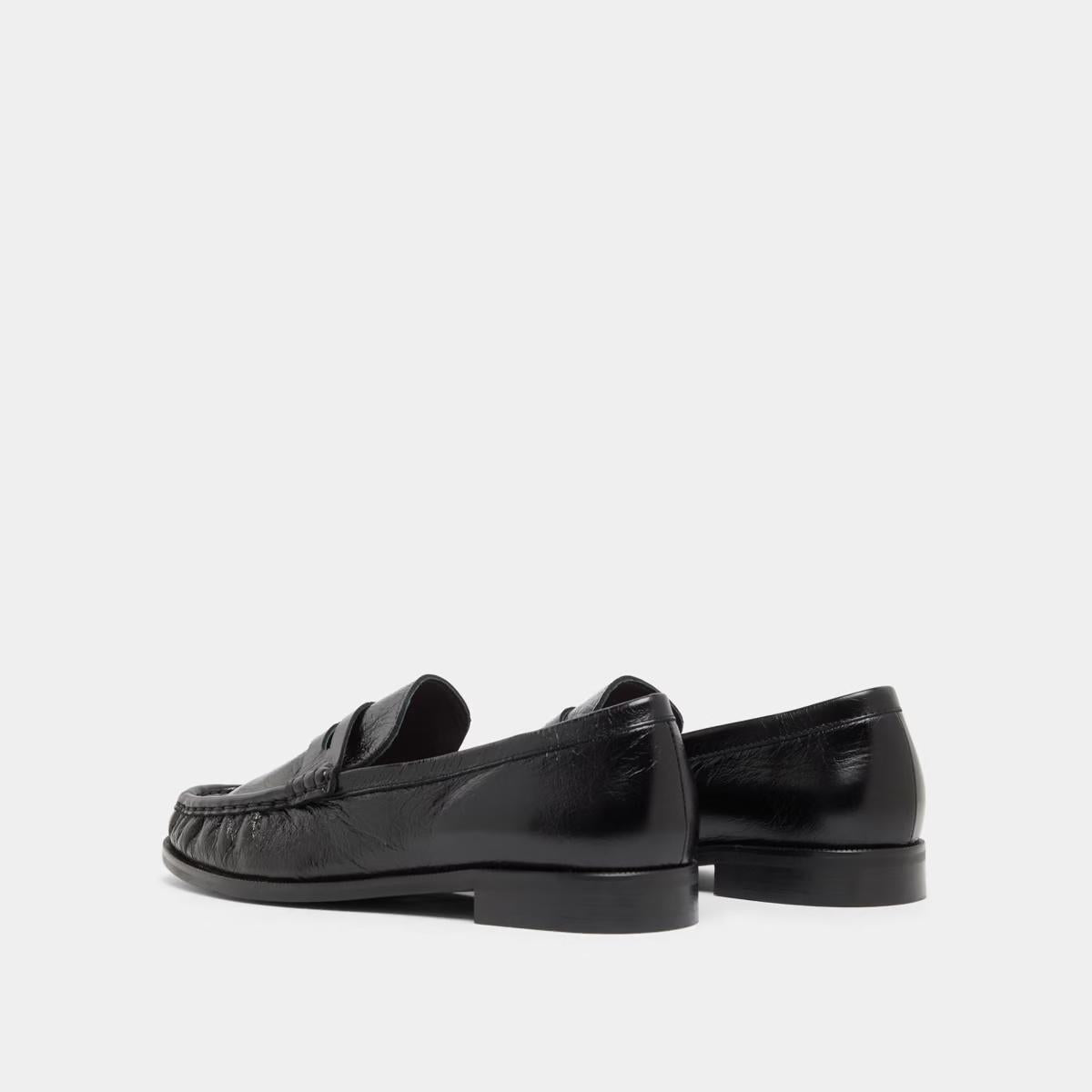 Mocassins Delice Cuir Vieilli Noir