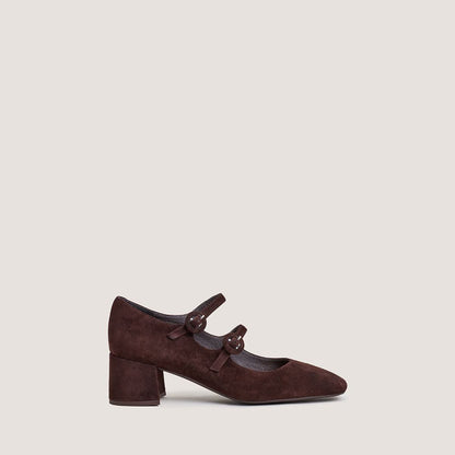 Salomes/babies Delou Velours Marron