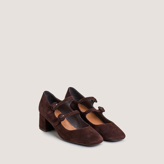 Salomes/babies Delou Velours Marron