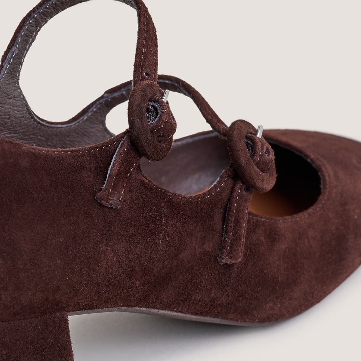 Salomes/babies Delou Velours Marron