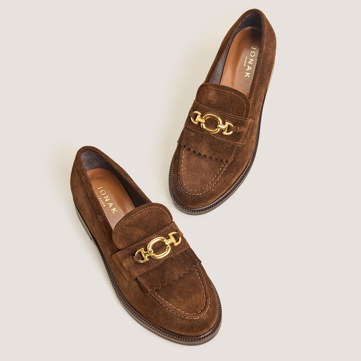 Mocassins Delphes Croute Marron
