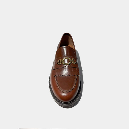Mocassins Delphes Cuir Cognac