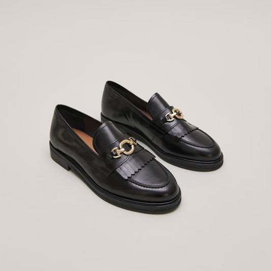 Mocassins Delphes Cuir Noir