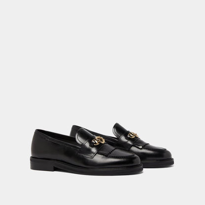 Mocassins Delphes Cuir Noir