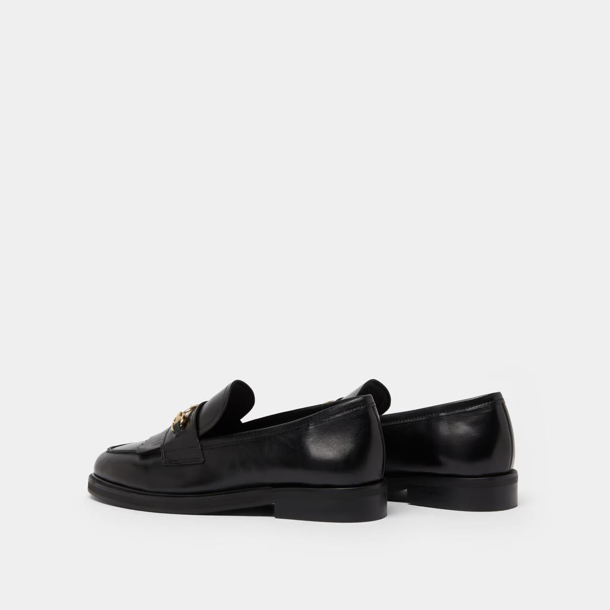 Mocassins Delphes Cuir Noir