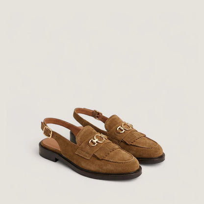 Women's Moccasins Delphy Soft Split Leather - Tabac