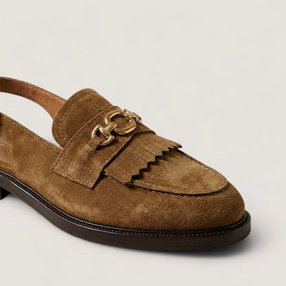 Women's Moccasins Delphy Soft Split Leather - Tabac