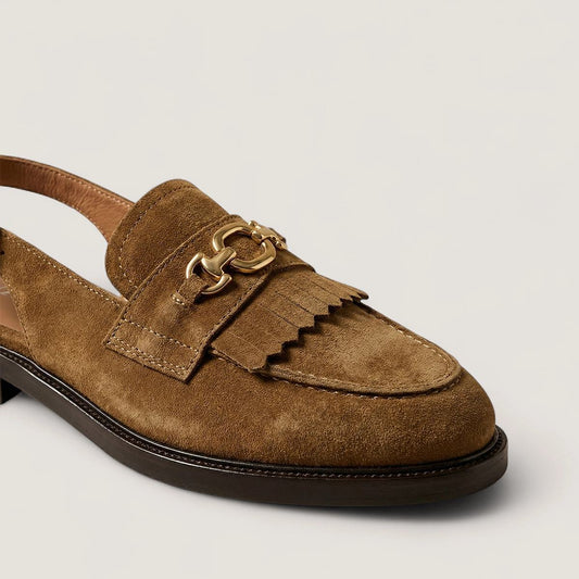 Women's Moccasins Delphy Soft Split Leather - Tabac