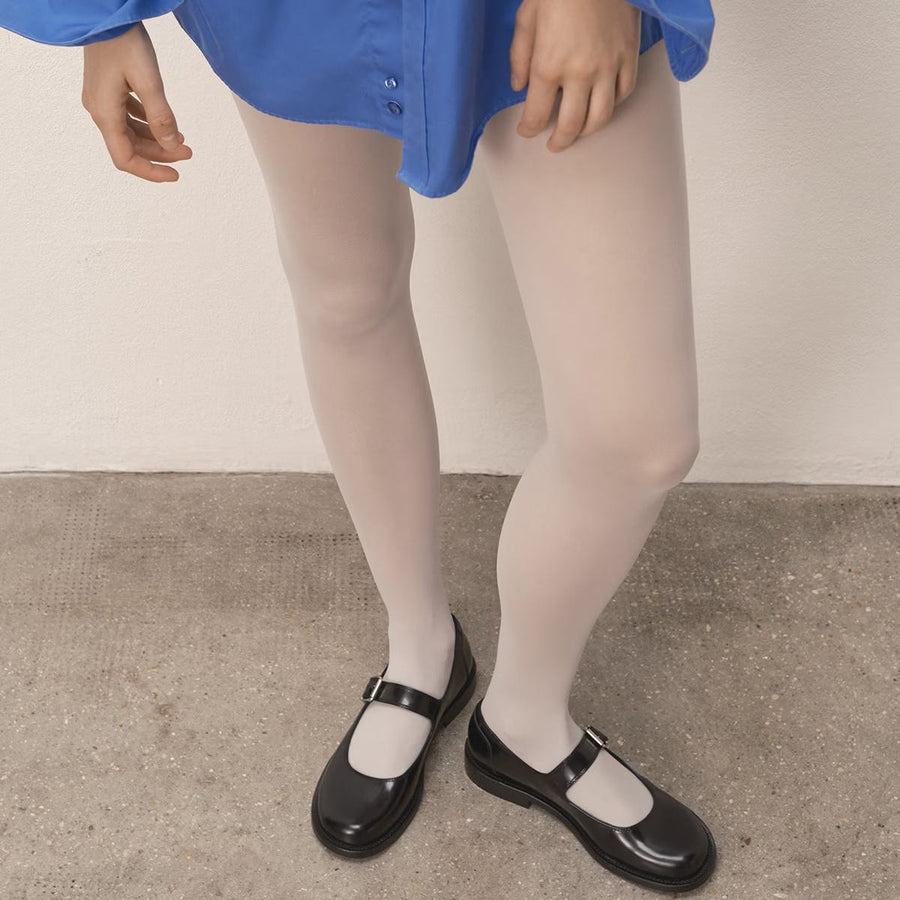 Ballerines Demilie Cuir Glace Noir