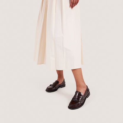 Mocassins Denora Cuir Glace Marron