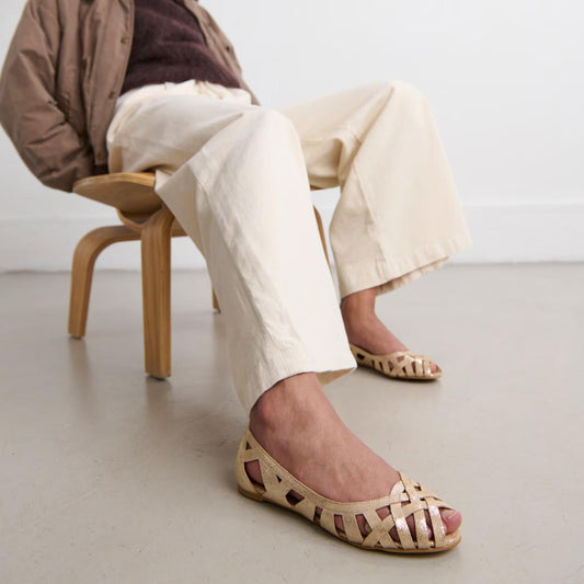 Ballerines Deray Croute Laminee Platine