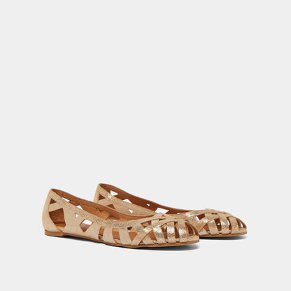 Ballerines Deray Croute Laminee Platine