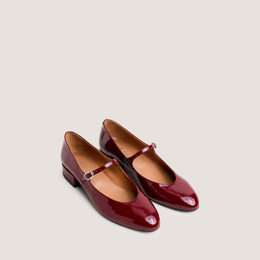 Salomes/babies Desance Vernis Bordeaux