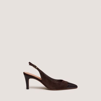 Escarpins Destelle Vernis/velo Marron-Fonce-marron