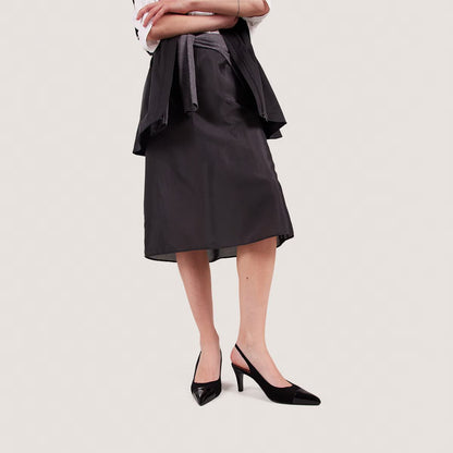 Escarpins Destelle Vernis/velo Marron-Fonce-marron