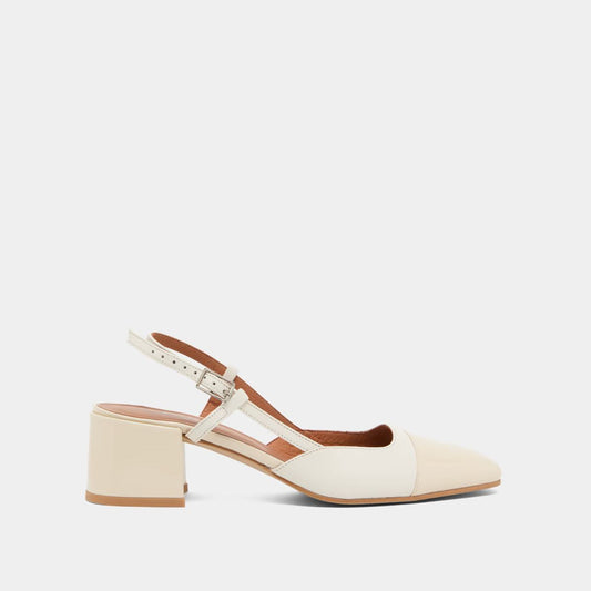 Salomes/babies Dhapopy Vernis/cuir Ecru-ecru