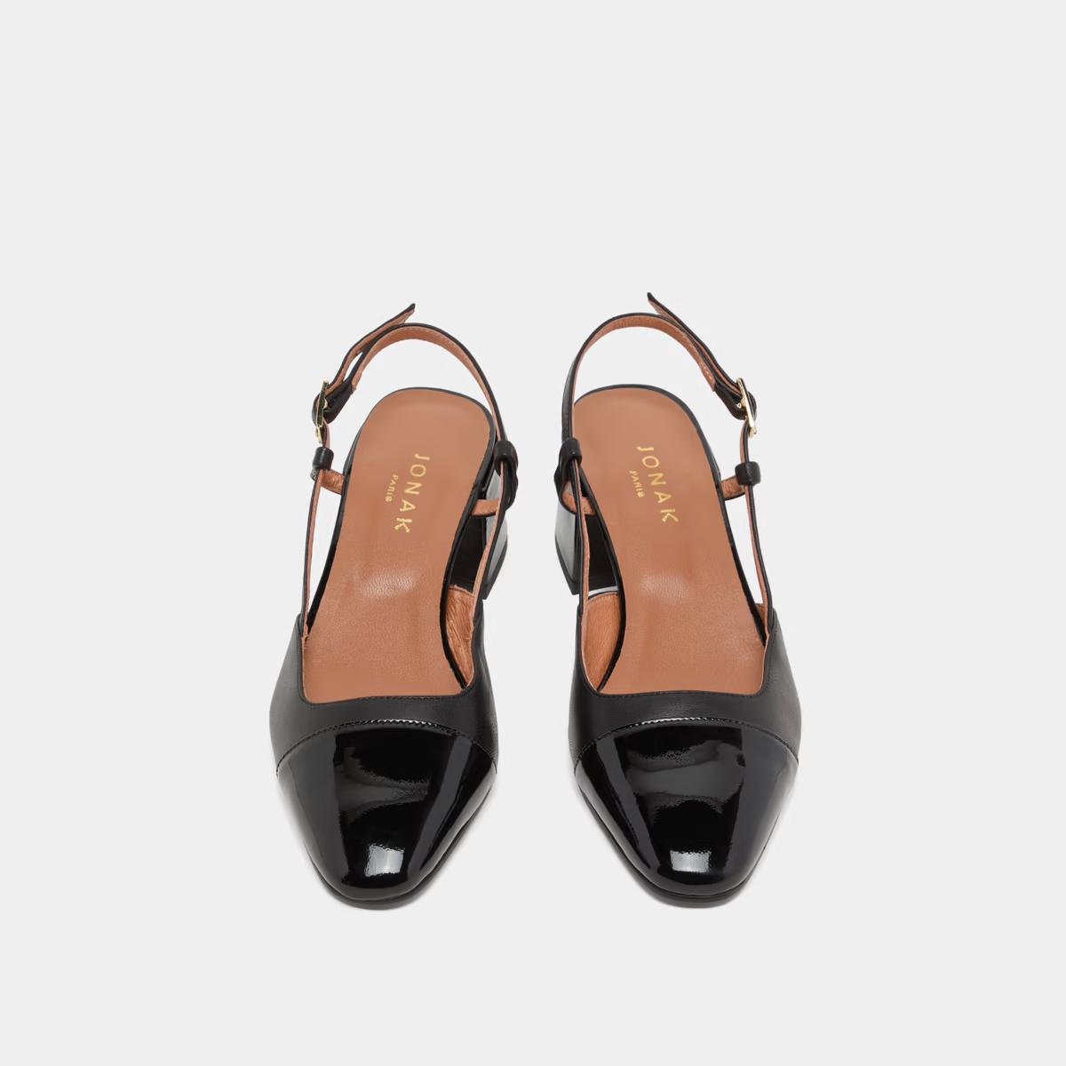 Salomes/babies Dhapopy Vernis/cuir Noir-noir