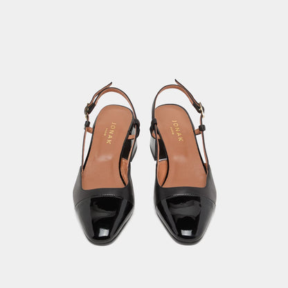 Salomes/babies Dhapopy Vernis/cuir Noir-noir