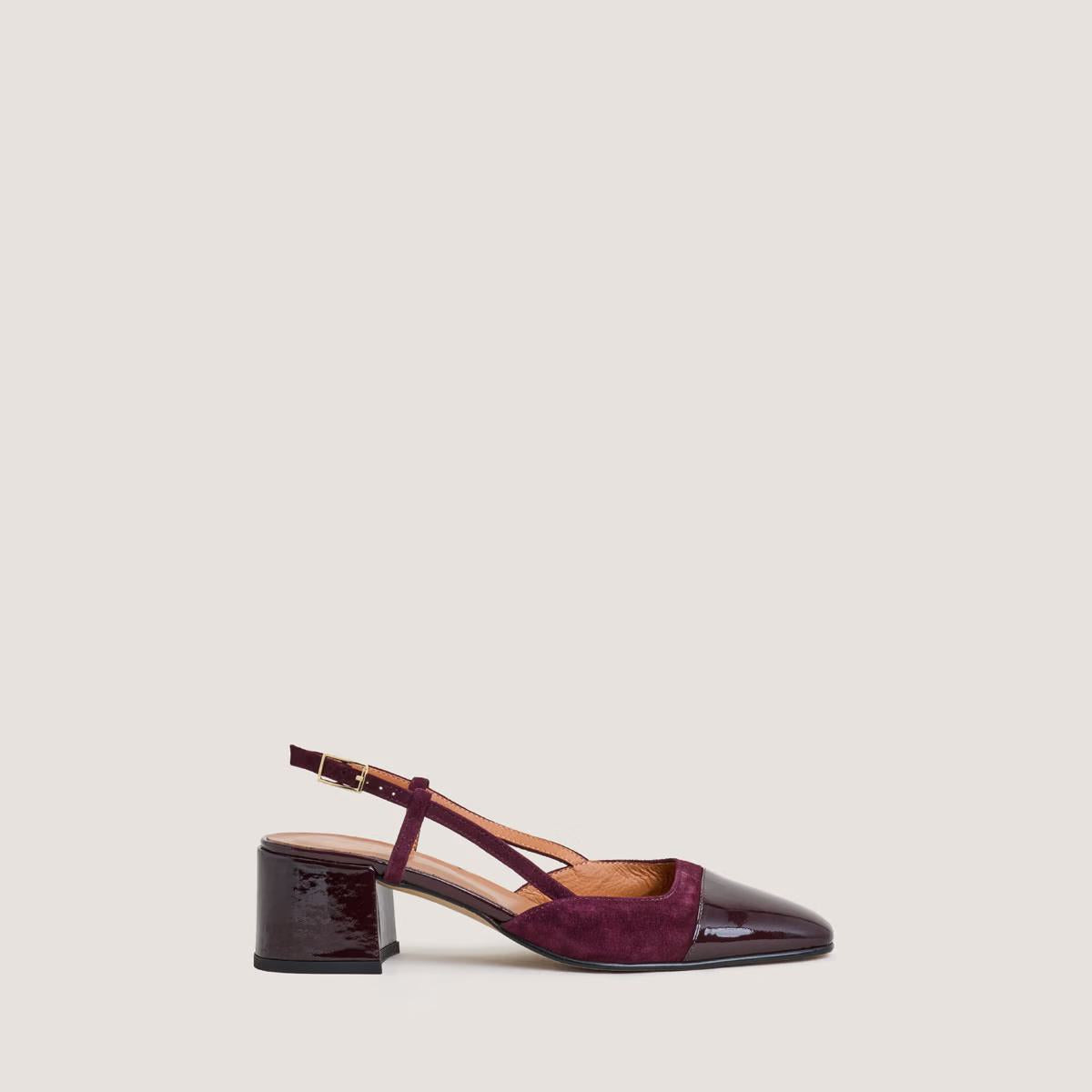Salomes/babies Dhapopy Vernis/velou Bordeaux-bordeaux