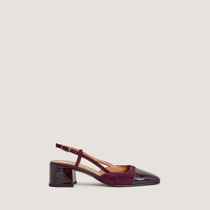 Salomes/babies Dhapopy Vernis/velou Bordeaux-bordeaux
